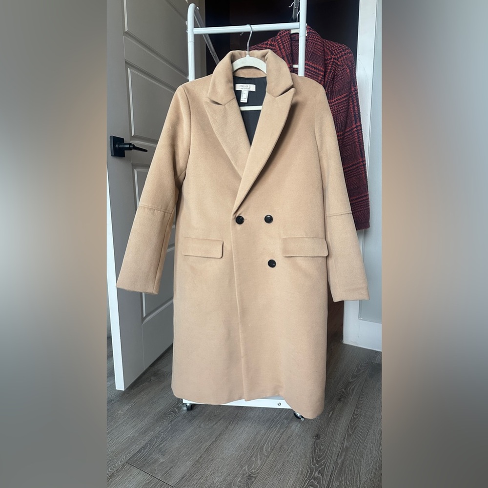 Wool-Blend Tailored Top Coat